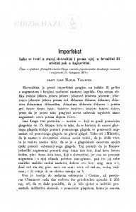 Imperfekat : kako se tvori u staroj slovenštini i prema njoj u hrvaštini ili srbštini pak u kajkavštini / M. Valjavec