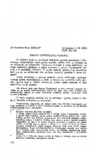 Pravo Ujedinjenih naroda / Vladimir-Đuro Degan