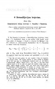 O Bernoullijevijem brojevima : <1. dio.> Elementarni dokaz teoreme v. Staudta i Clausena. / P. Budmani