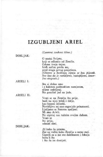 Izgubljeni Ariel / N. Šop