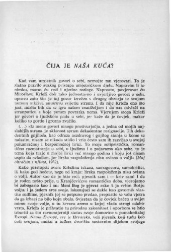 Čija je naša kuća? / I. Pandžić