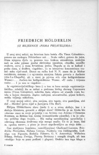 Friedrich Hölderlin : (iz bilježnice 