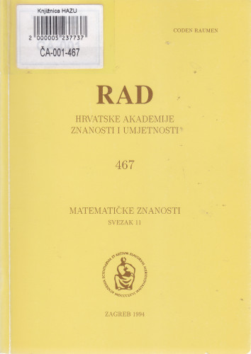 Sv. 11(1994)=knj. 44=knj. 467 / urednik Vladimir Volenec