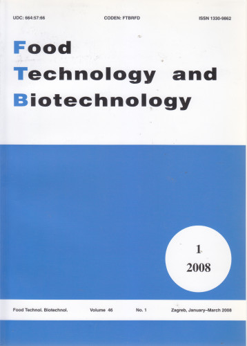 Food Technology and Biotechnology : Journal of the Faculty of Food Technology and Biotechnology, University of Zagreb, Zagreb, Croatia