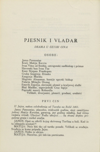 Pjesnik i vladar : drama u četiri čina / I. Supek