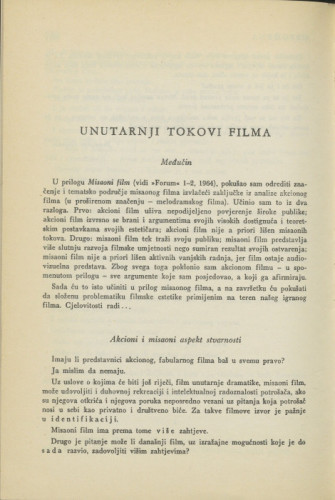 Unutarnji tokovi filma / B. Belan
