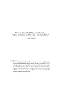 Prilog bibliografiji akademika Petra Strčića (Kras, 1936. – Rijeka, 2019.) / Maja Polić