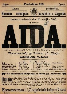 Aida : velika opera u 4 čina / uglasbio G. Verdi