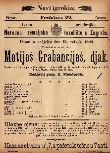 Matijaš Grabancijaš, djak : igrokaz u 4 čina s pjevanjem / napisao T. Brezovački