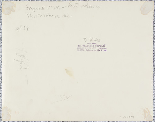 Zagreb 1924. - loši stanovi. Tkalčićeva ul.