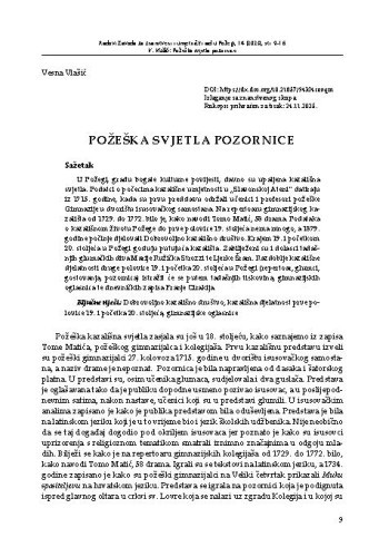 Požeška svjetla pozornice / Vesna Vlašić