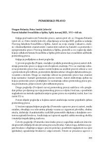 Pomorsko pravo (Dragan Bolanča; Petra Amižić Jelovčić,  Pravni fakultet Sveučilišta u Splitu, Split, travanj 2023.) : [prikaz] / Jasenko Marin