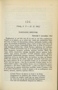 12 C : (Pariz, 8. 11.-12. 12. 1962) / M. Ristić