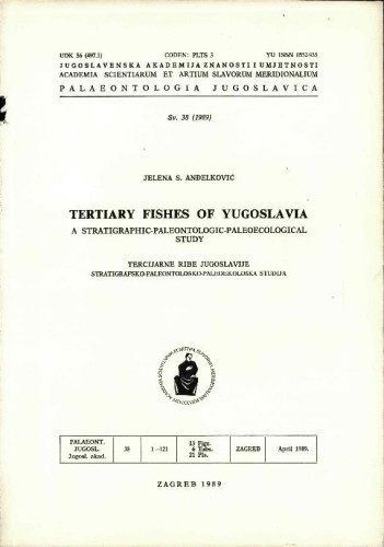 Sv. 38(1989) ; glavni urednici Vanda Kochansky-Devidé, Mirko Malez