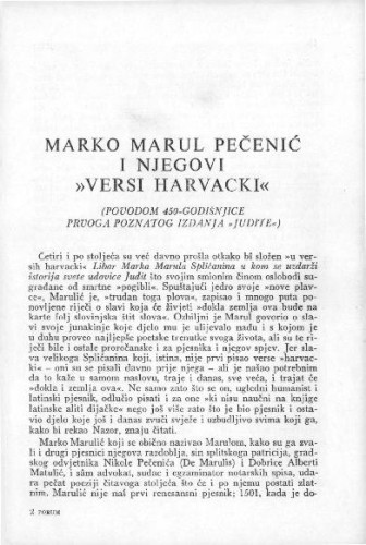 Marko Marul Pečenić i njegovi 
