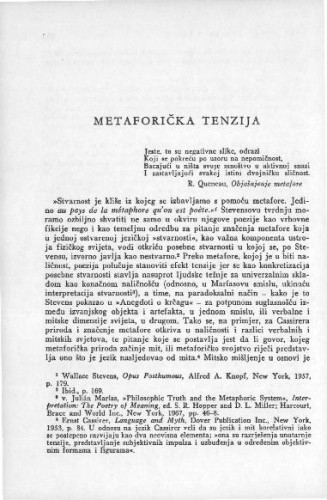 Metaforička tenzija / M. Suško