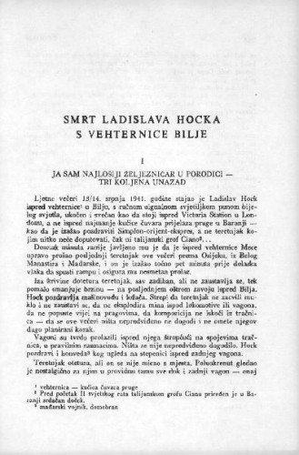 Smrt Ladislava Hocka s vehternice Bilje / S. Tomaš