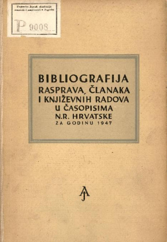 [Knj. 2.] : za godinu 1947. ; [priredili Mate Ujević, Jelka Mišić]