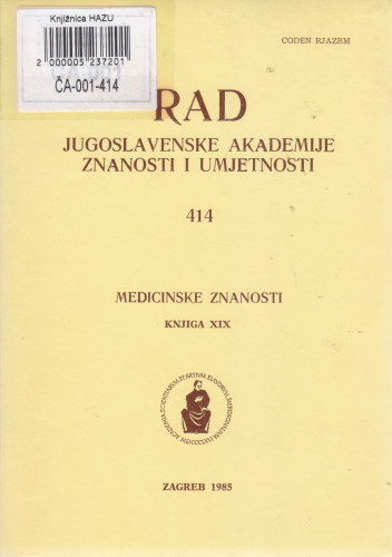 Knj. 19(1985)=knj. 414 / urednik Nenad Grčević