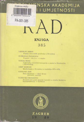 Knj. 4(1980)=knj. 385 / urednik Josip Andreis