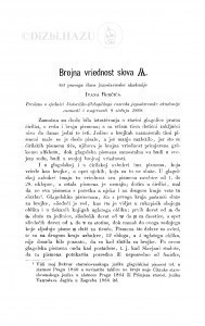Brojna vriednost slova ě / I. Berčić
