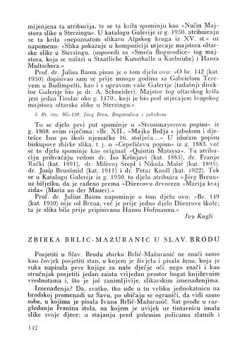 Zbirka Brlić-Mažuranić u Slav. Brodu / Matko Peić