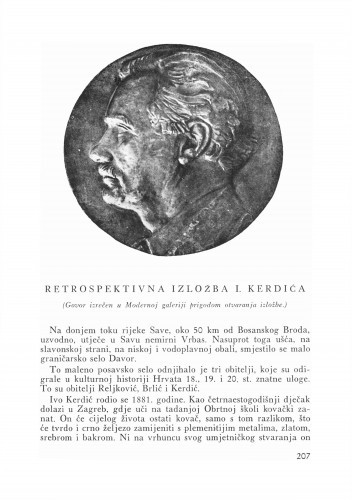 Retrospektivna izložba I. Kerdića / Vanja Radauš