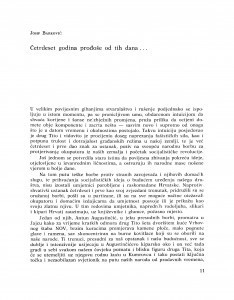 Četrdeset godina prođoše od tih dana... / Josip Barković