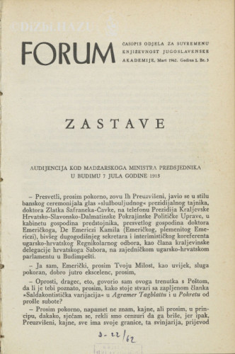 Zastave / M. Krleža