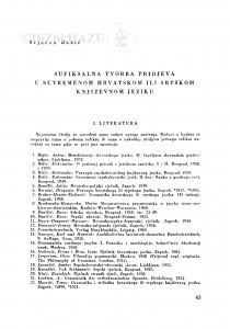 Sufiksalna tvorba pridjeva u suvremenom hrvatskom ili srpskom književnom jeziku / S. Babić