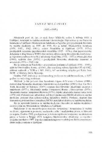 Janez Milčinski : (1913.-1993.) / Janez Batis