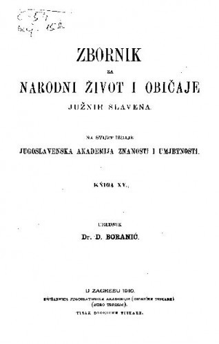 Knj. 15. (1910) / urednik D. Boranić