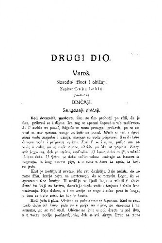 Varoš : narodni život i običaji / L. Lukić