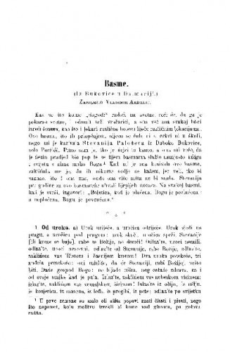 Basme : (iz Bukovice u Dalmaciji.) / V. Ardalić