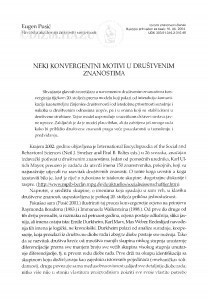 Neki konvergentni motivi u društvenim znanostima / Eugen Pusić