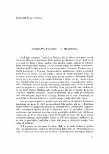 Tomislavu Pinteru - In memoriam / D. Grdenić