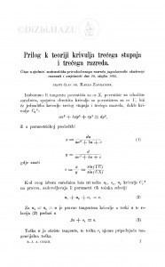 Prilog k teoriji krivulja trećega reda i trećega razreda / K. Zahradnik