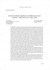 Kasnoantičko groblje na Štrbincima kod Đakova - iskopavanja u 2002. i 2003. / Branka Migotti