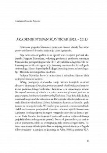Akademik Stjepan Šćavničar : (1923.-2011.) / Stanko Popović