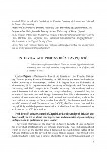 Interview with professor Časlav Pejović