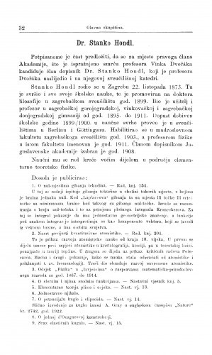 Dr. Stanko Hondl / V. Varićak