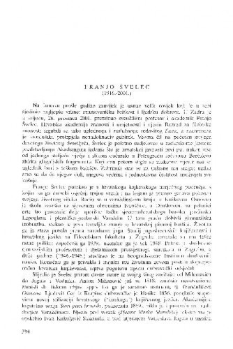 Franjo Švelec (1916.-2001.) / Josip Vončina