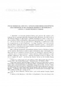 Pavao Markovac (1903-1941) i njegova doktorska disertacija "Die Harmonik in den Werken Modest P. Musorgski's (1839-81)" u svom vremenu i danas / Lovro Županović