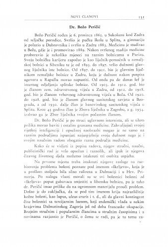 Dr. Božo Peričić / A. Šercer