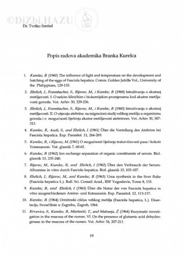 Popis radova akademika Branka Kurelca