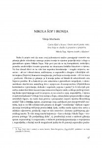Nikola Šop i ironija / Višnja Machiedo