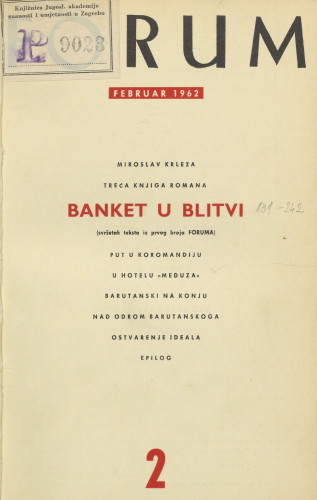 God. 1(1962), knj. 1, br. 2 / [glavni i odgovorni urednik Marijan Matković]