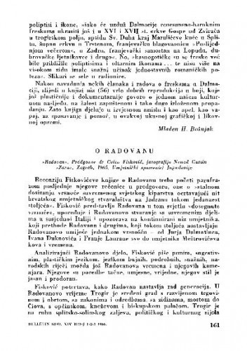 O Radovanu / Mladen H. Bošnjak