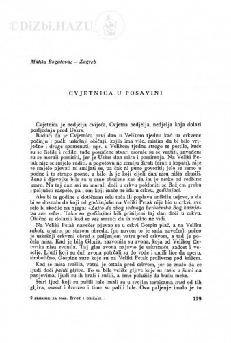 Cvjetnica u Posavini / M. Bogutovac
