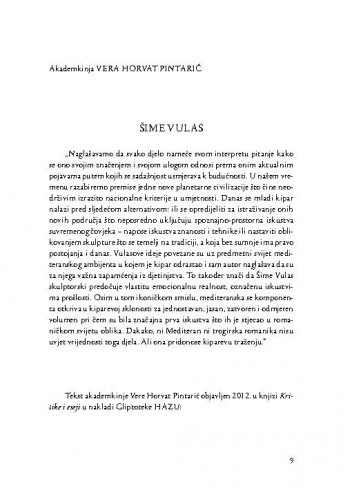 Šime Vulas / Vera Horvat Pintarić